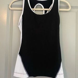 Black and white athletic top